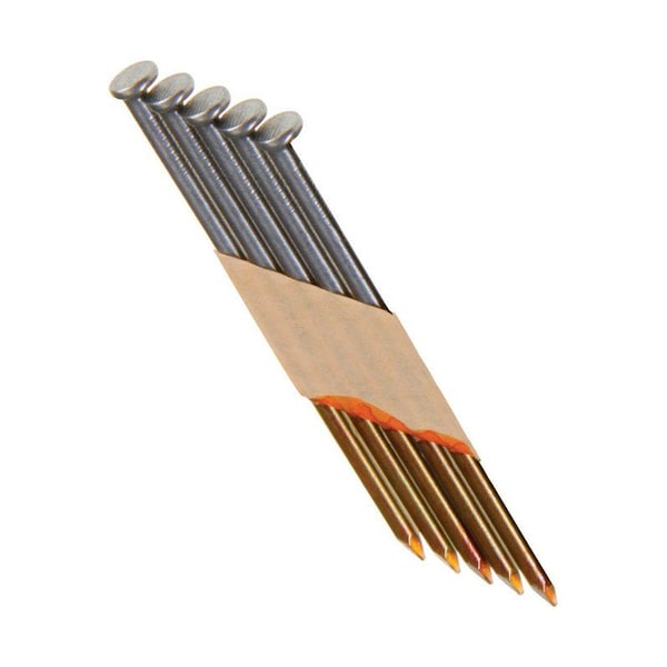 Collated Framing Nail, Steel, Vinyl Coated Finish, 12 ga